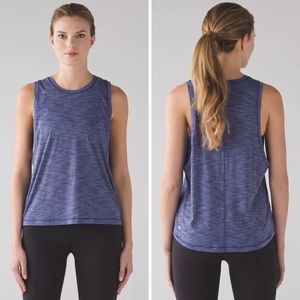 Lululemon Cardio Squad Tank II Heathered Hero Blue Size 6